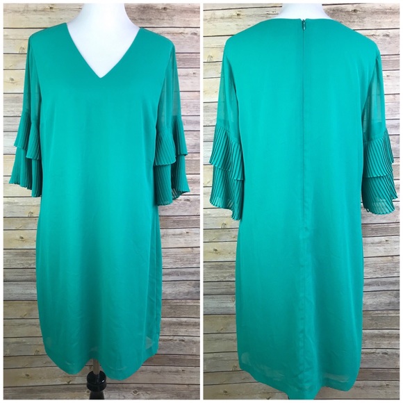 pleat sleeve shift dress sam edelman